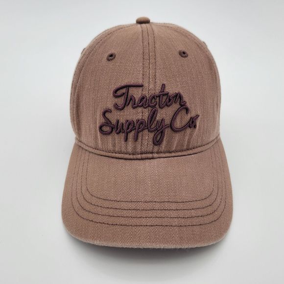 Tractor Supply Co Men's Embroidered Script Logo Cap Hat Tan OS - Picture 2 of 9